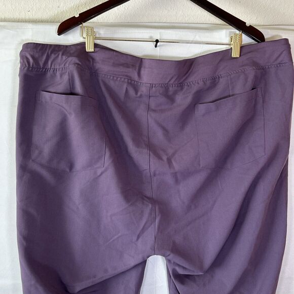Mandala Womens Scrub Pants Plus Sz 4XL Purple Short Sleeve Medical Equa-tek - Picture 5 of 7